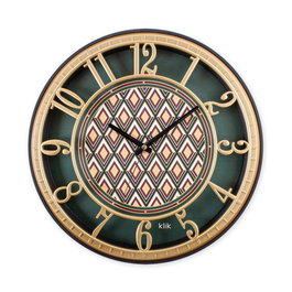 Wallity Hisar Emerald Design Reloj de Pared Marrón y Verde